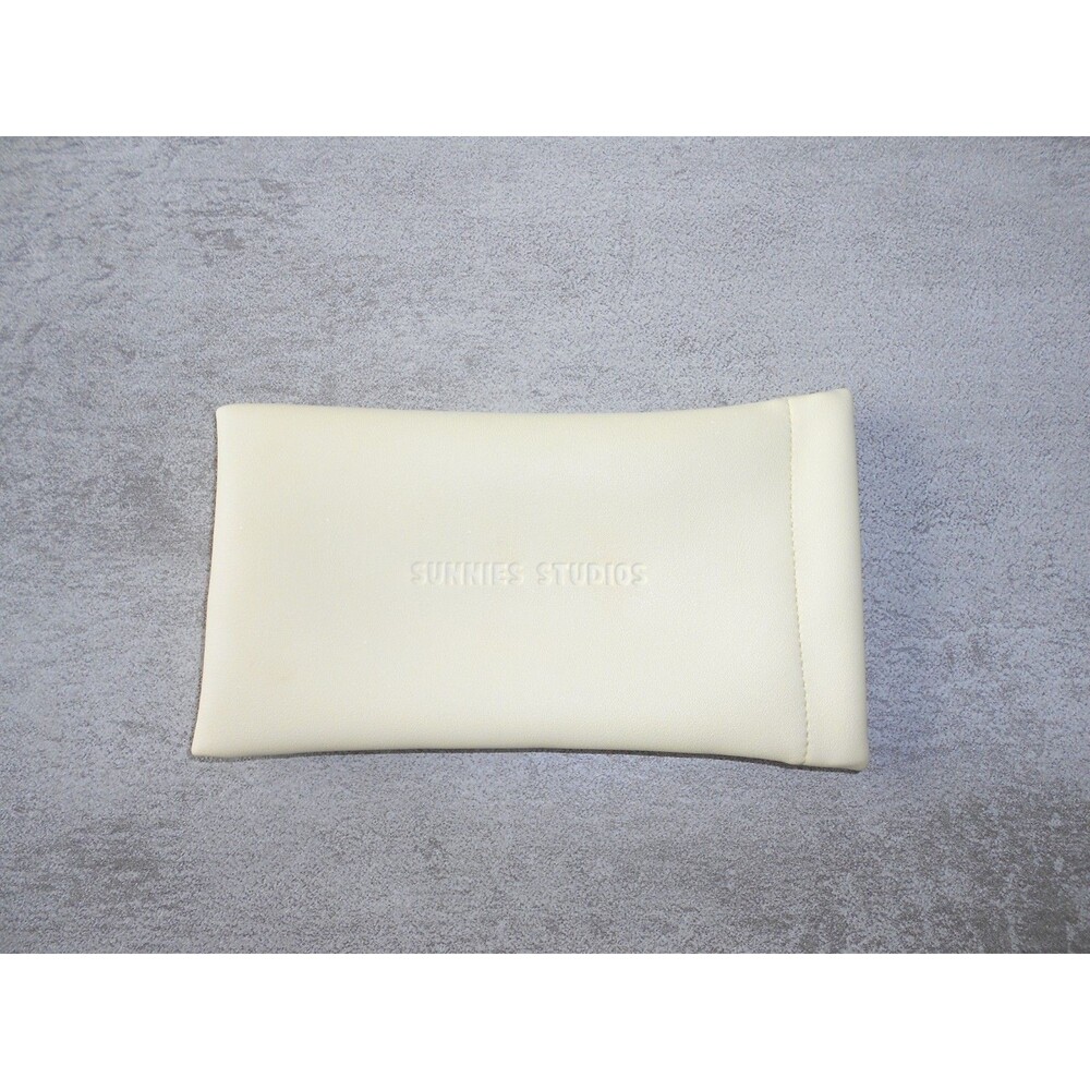 Sunnies Studios Butter Yellow Leather Soft Eyewear Pouch Glasses Case